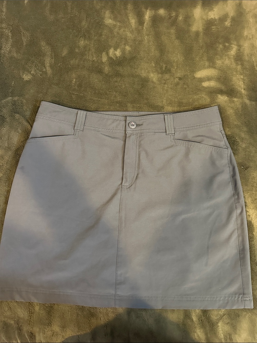 Eddie Bauer Women's Black Button-Front Skirt with Branded Button